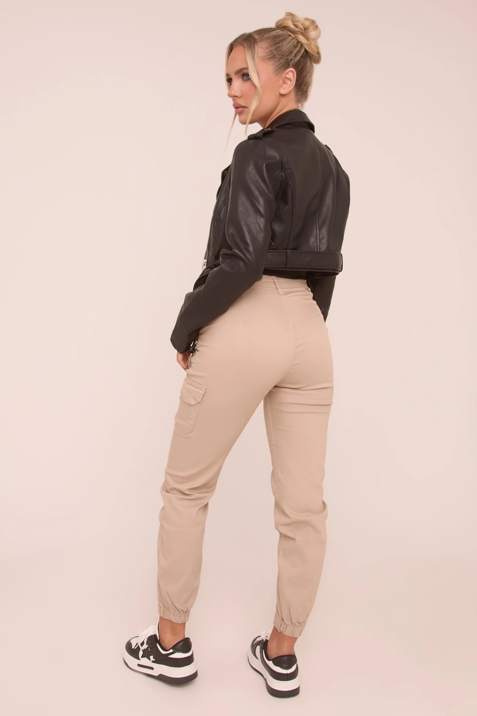 Beige Cuffed Cargo Trousers - Genesis - Image 5