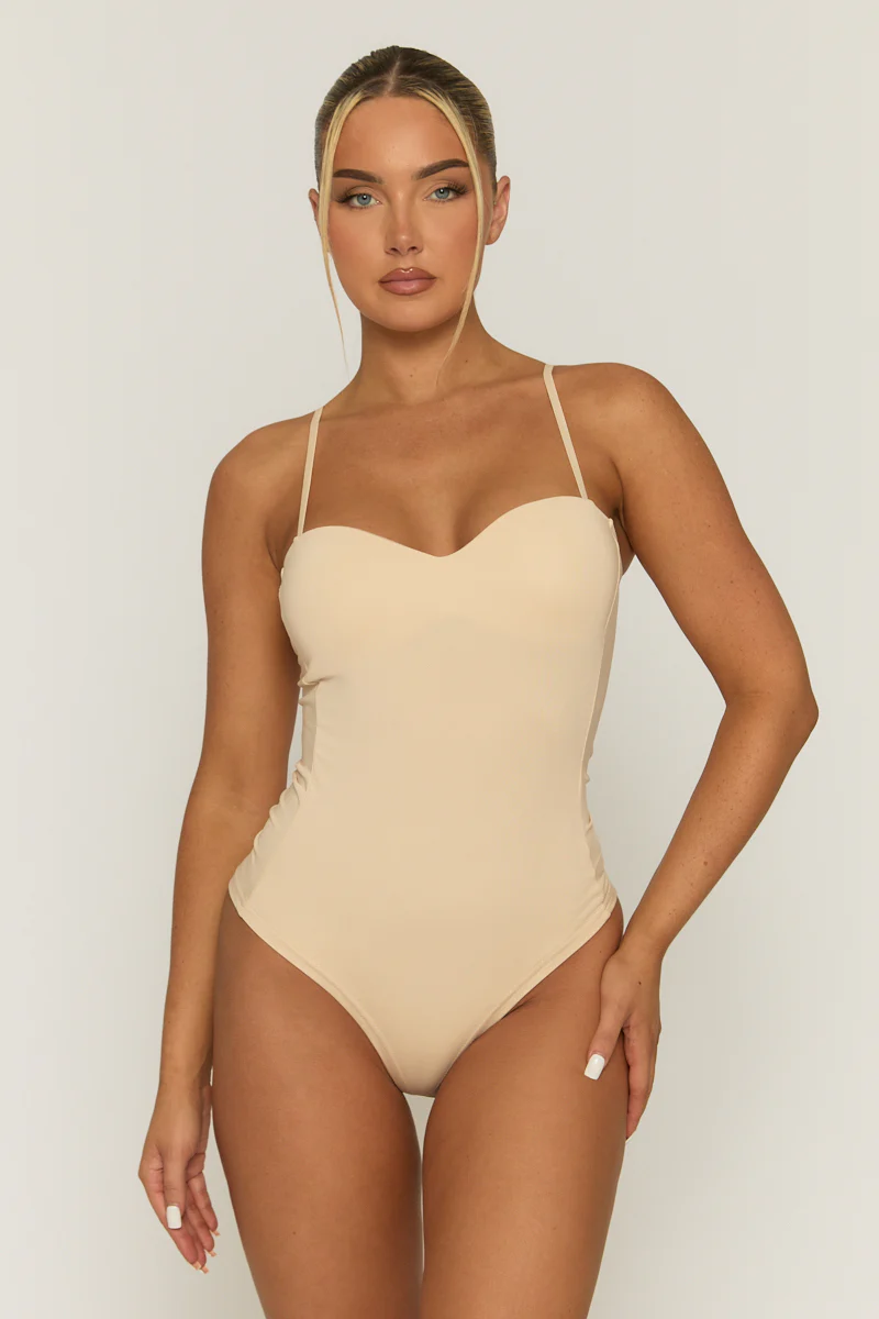 Beige Padded Bust Bodysuit - Seville - Image 4