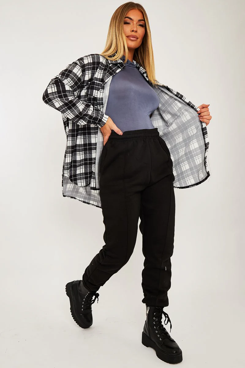 Black Checked Pocket Front Shirt - Haily - Image 6