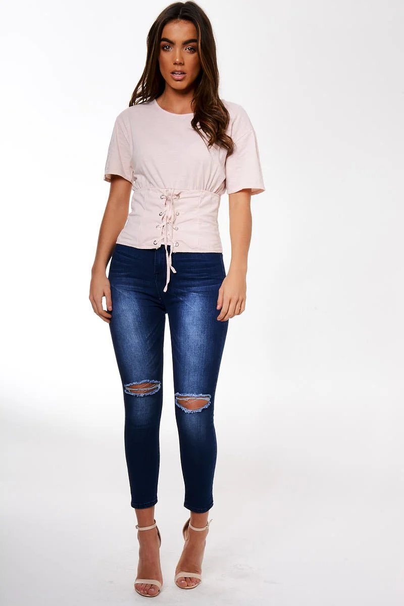 Pink Corset Style Top - Jola - Image 5