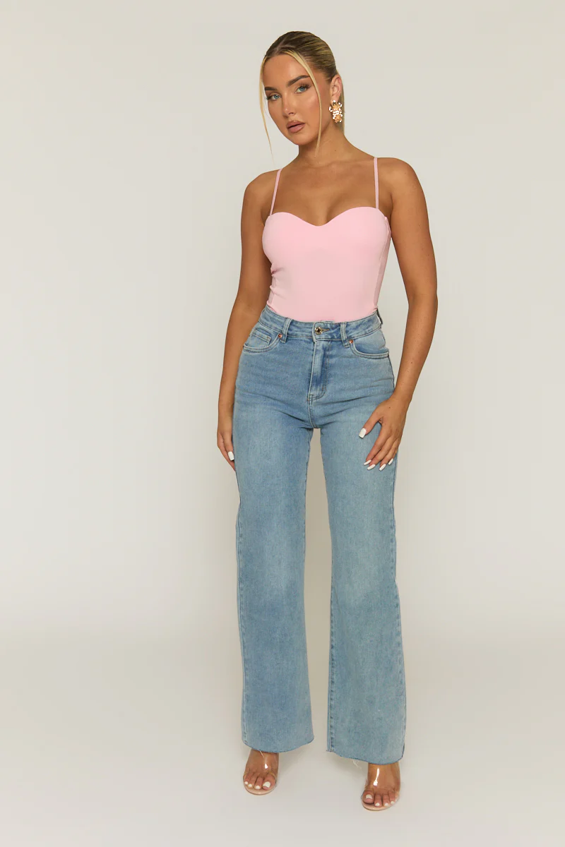 Pink Padded Bust Bodysuit - Seville - Image 3