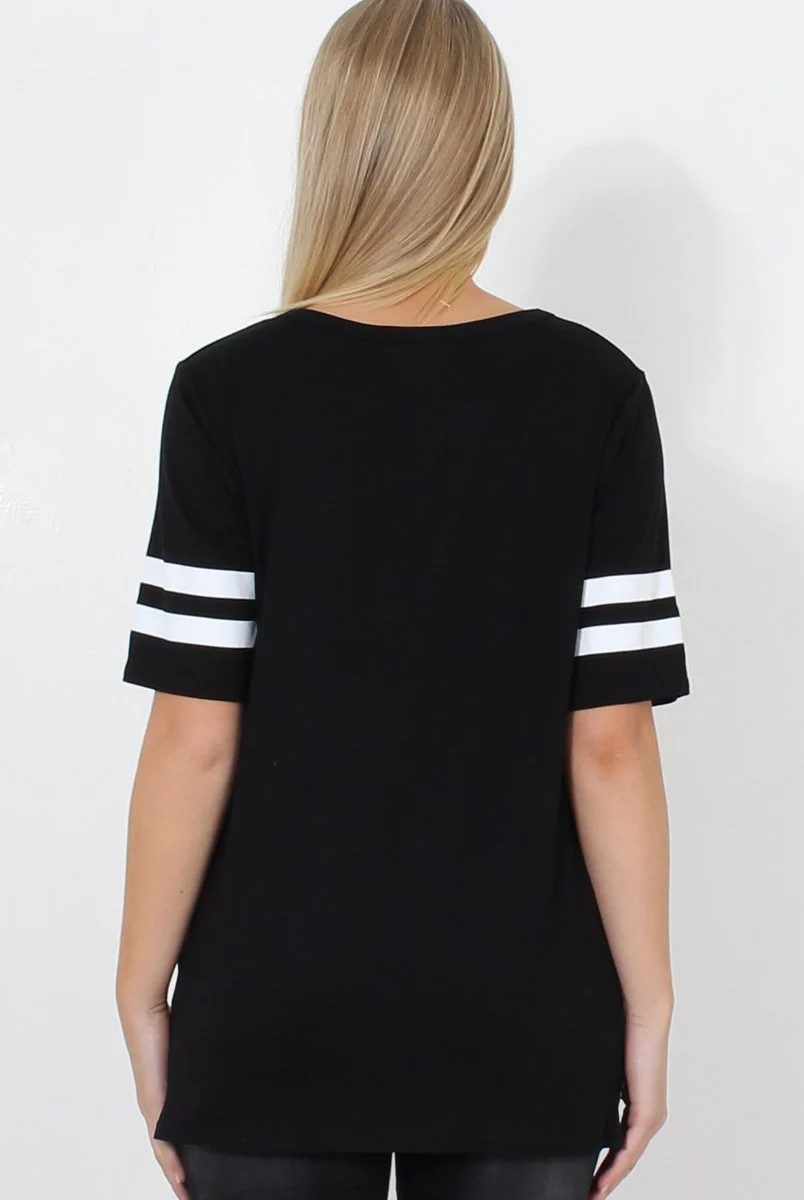 Vixon Black Slogan Tshirt - Image 5