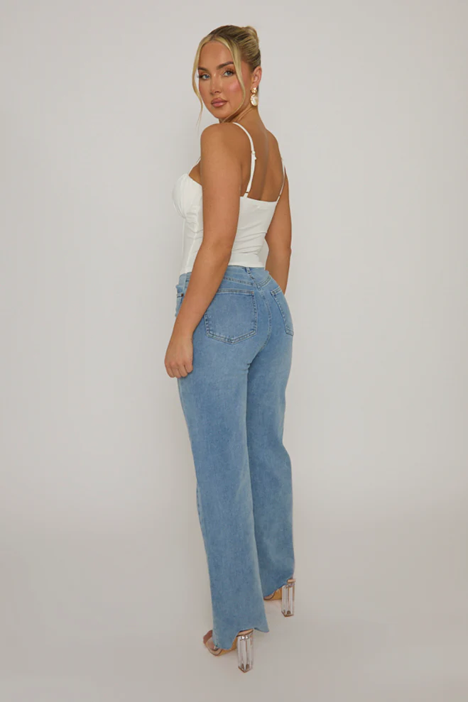 White Boned Strappy Corset Top - Edita - Image 5